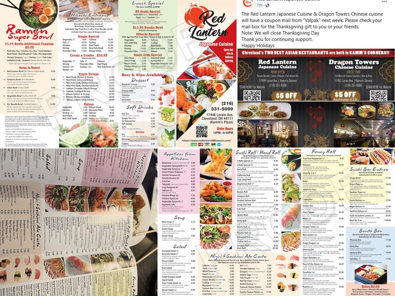 Red Lantern Japanese Cuisine Menu