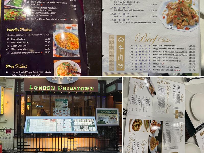 London Chinatown Restaurant Menu