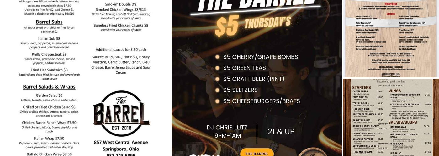The Barrel Menu