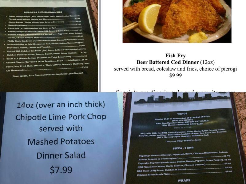 First Stop Menu