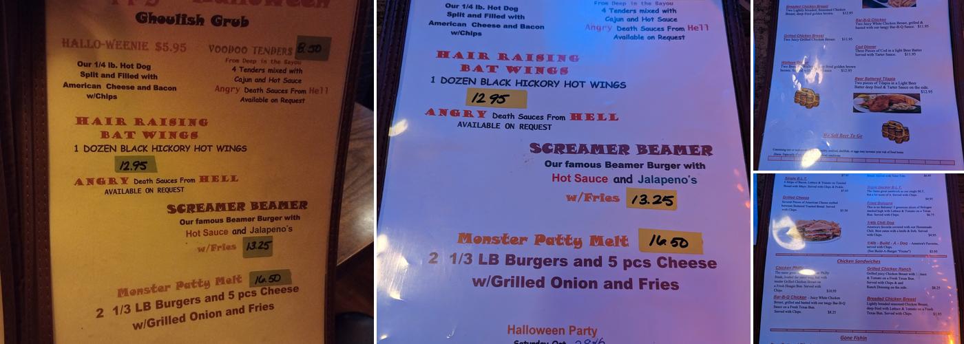 Post & Beam Menu