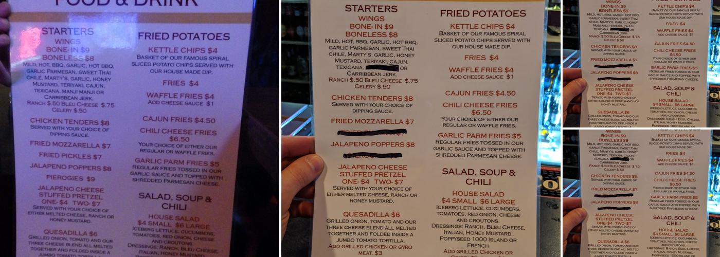 42Eighty Food and Drink Menu