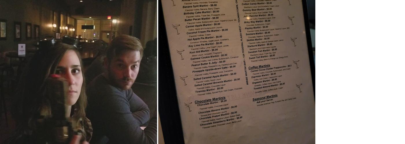 Imbibe Martini Bar Menu