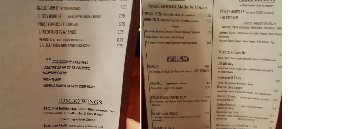 Dash Inn Menu