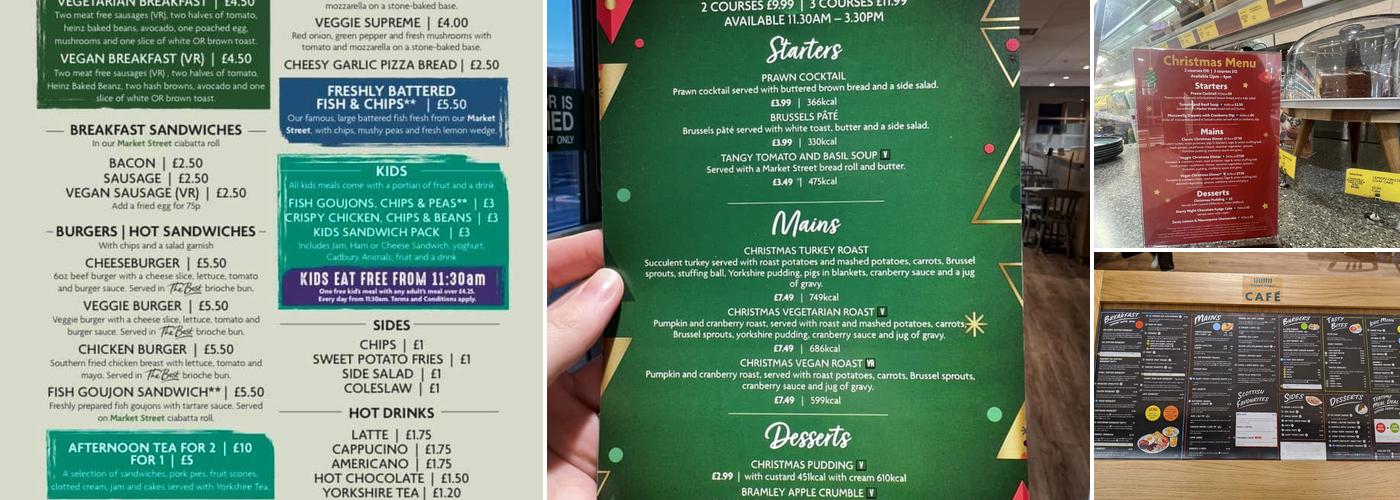 Morrisons Cafe Menu