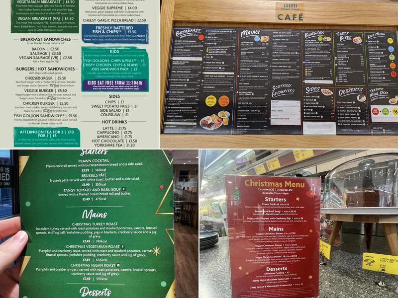 Morrisons Cafe Menu