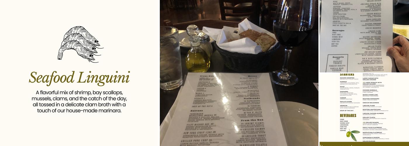 Pan D'Olive Menu