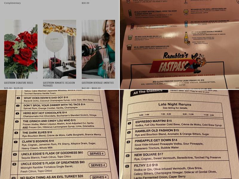 Midnight Rambler Menu