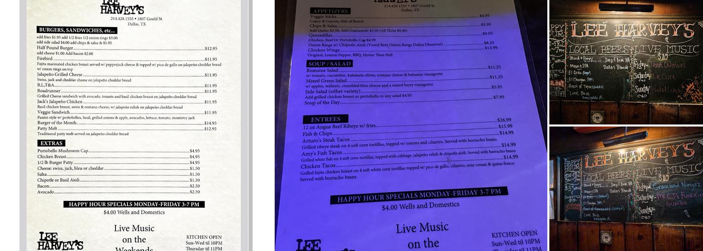 Lee Harvey's Menu