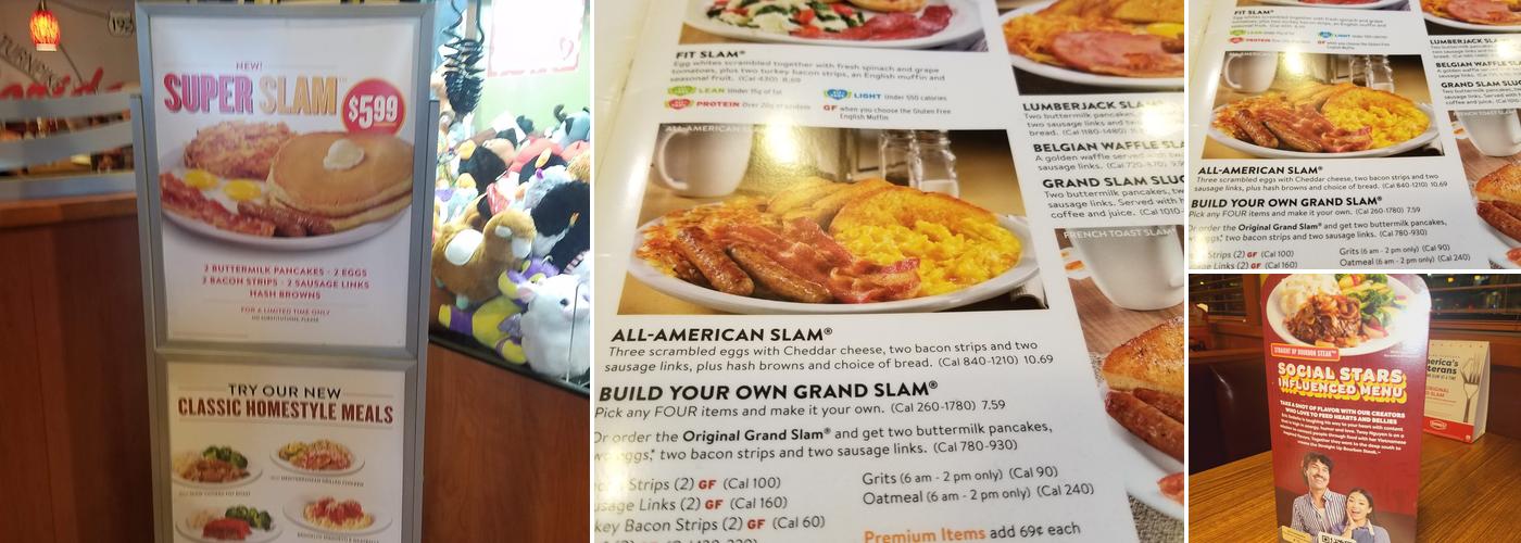 Denny's Restaurant Menu