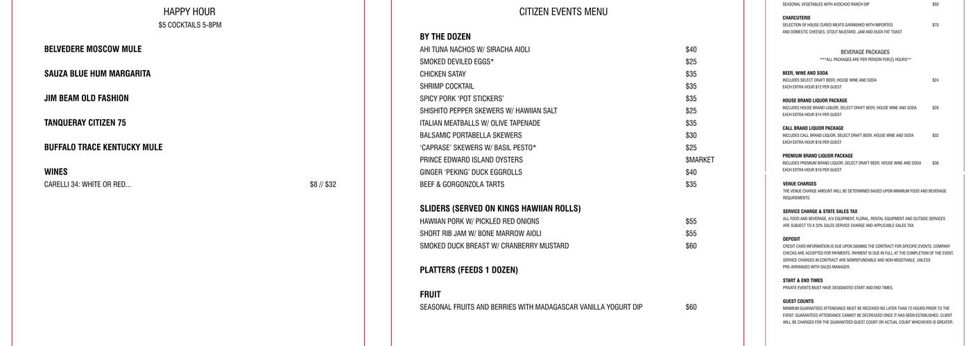 Citizen Menu