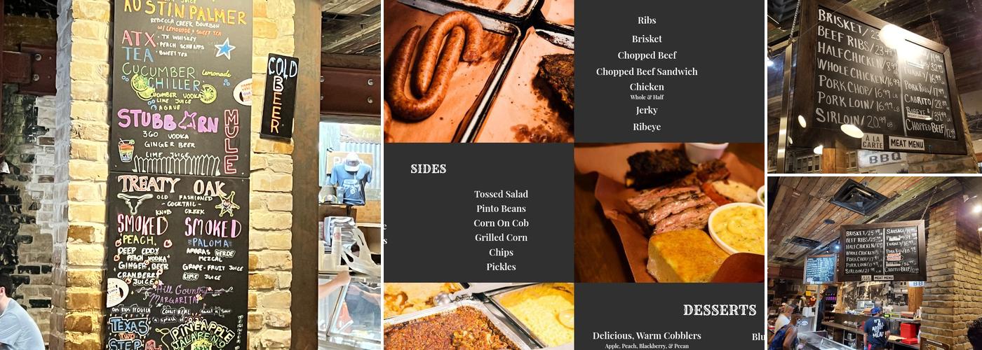 Cooper's Old Time Pit Bar-B-Que Menu