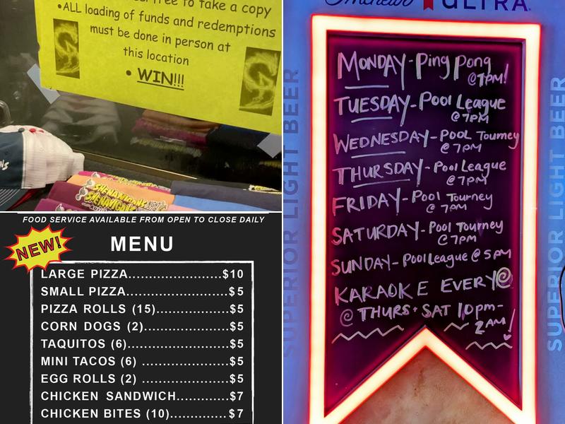 Shenanigans Nightclub Menu