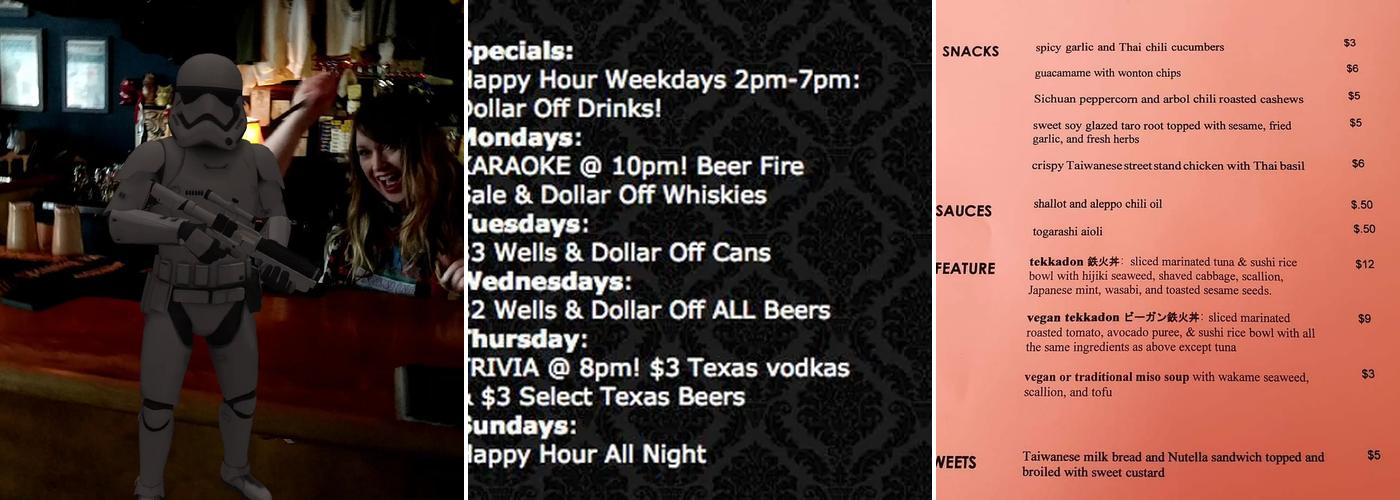 The Boiled Owl Tavern Menu