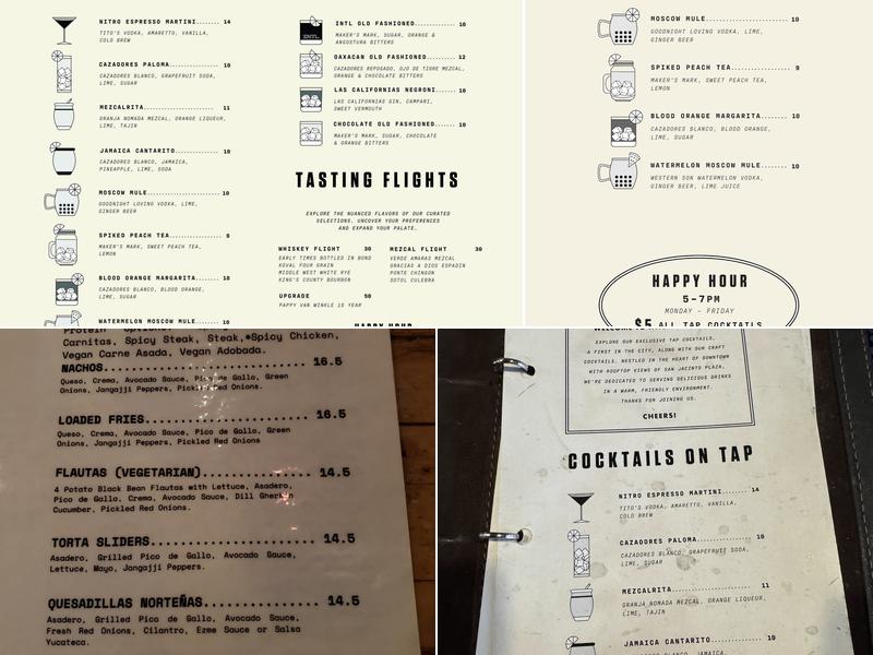 International Bar Menu