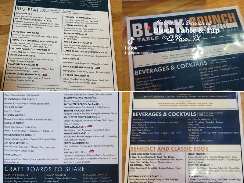 Block - Table & Tap Menu