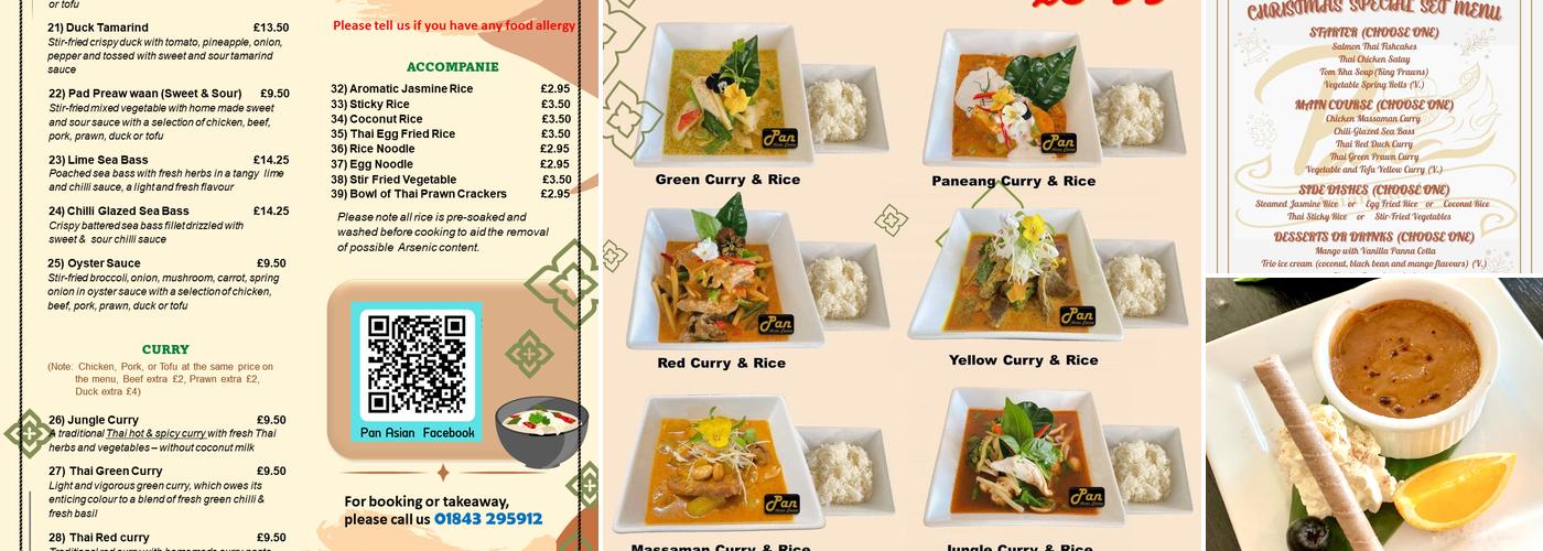 Pan Asian Cusine Menu