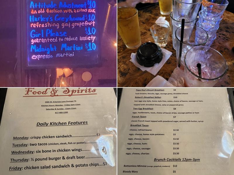 John B's Food & Spirits Menu