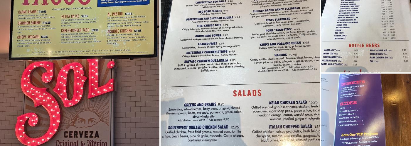 Texas Live! Menu