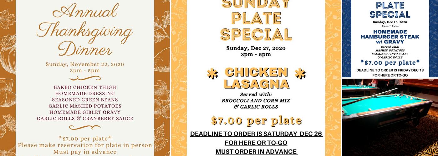 Barton St. Pub Menu