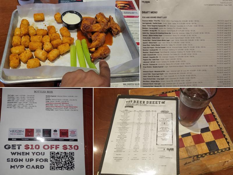 Fox & Hound - Richardson, TX Menu