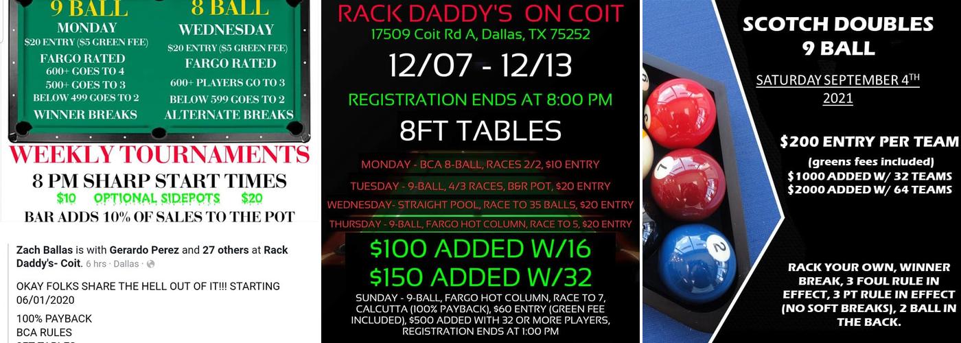 Rack Daddy's Menu