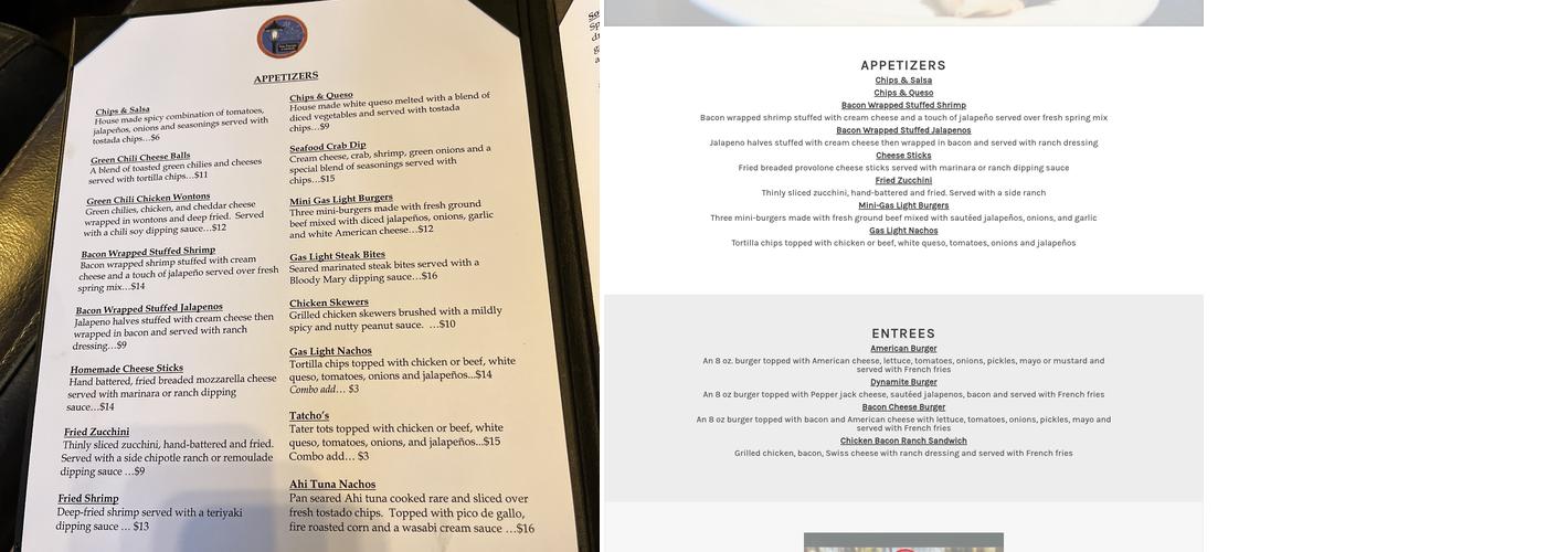 Gas Light Menu