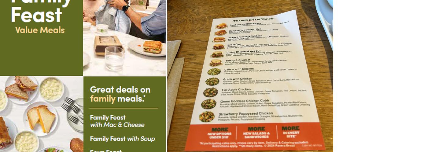 Panera Bread Menu