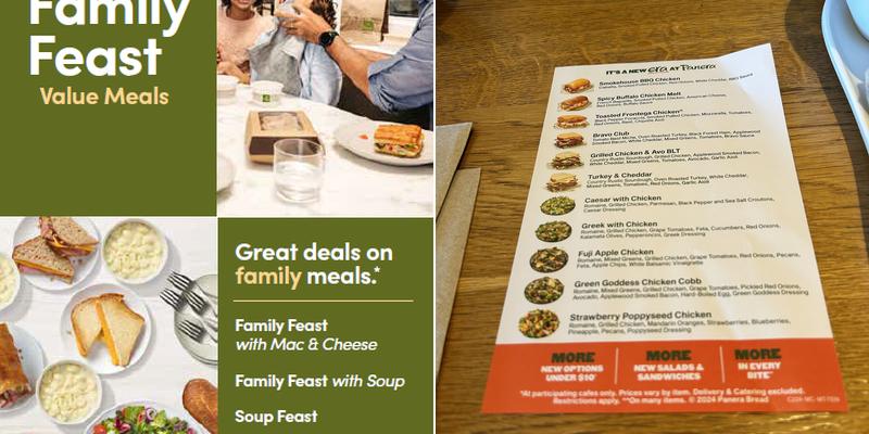 Panera Bread Menu