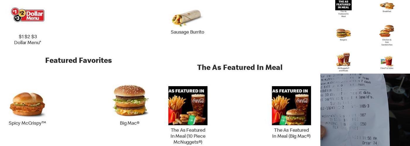 McDonald's Menu