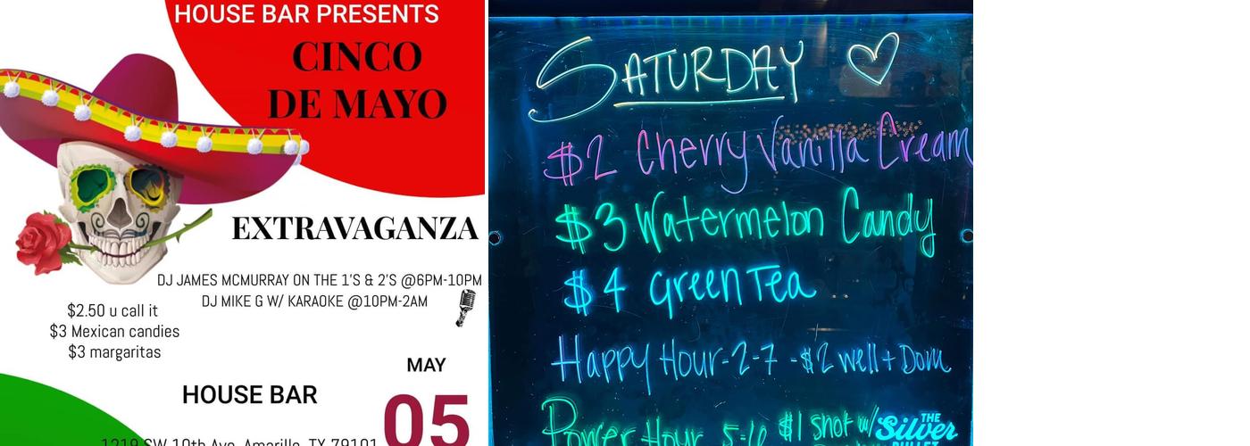 House Bar Menu
