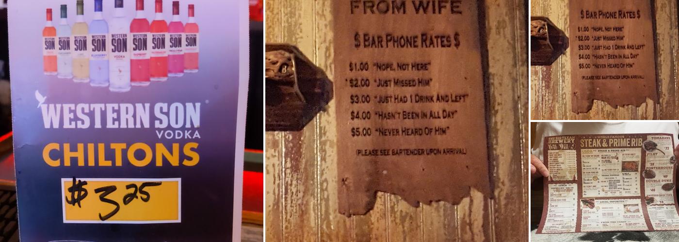 Broken Spoke Lounge Menu