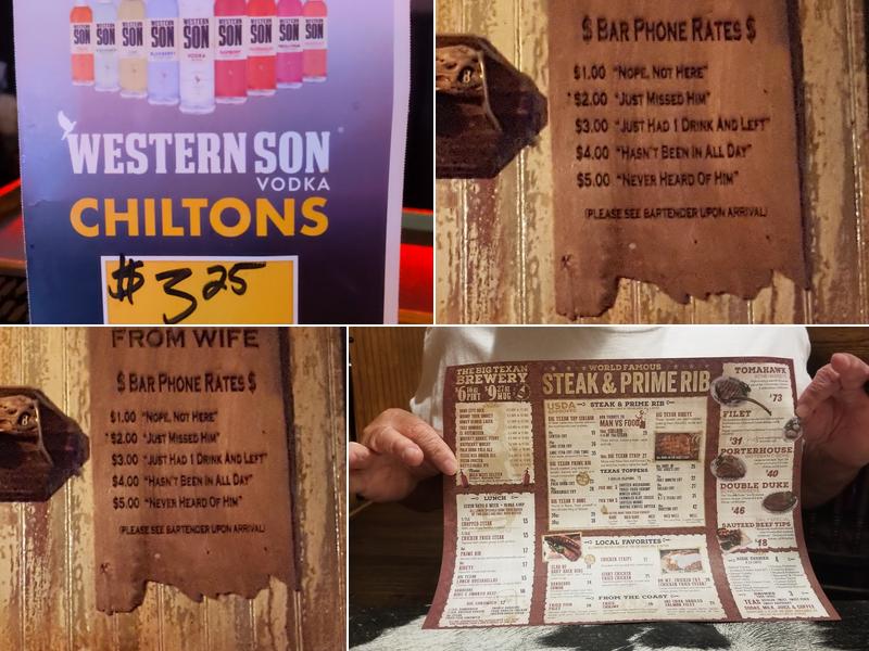 Broken Spoke Lounge Menu