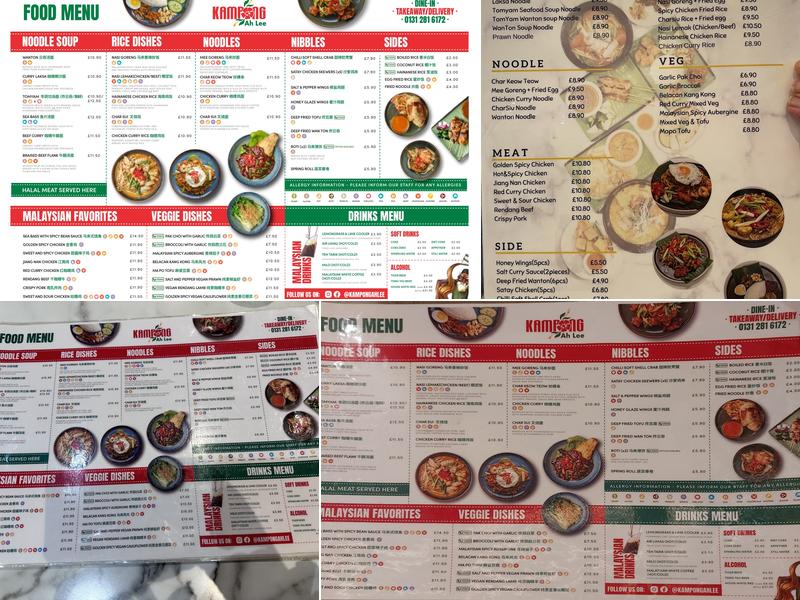 Kampong Ah Lee Menu
