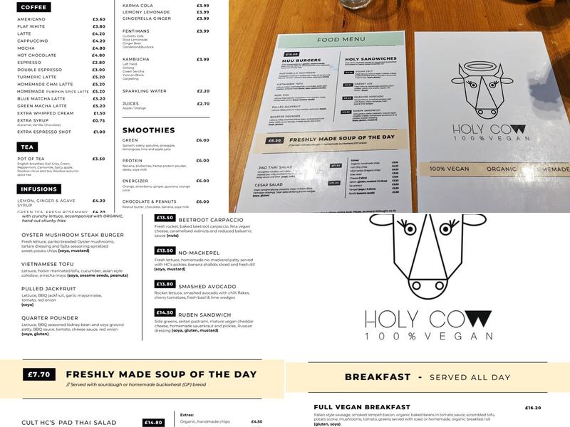 Holy Cow Menu