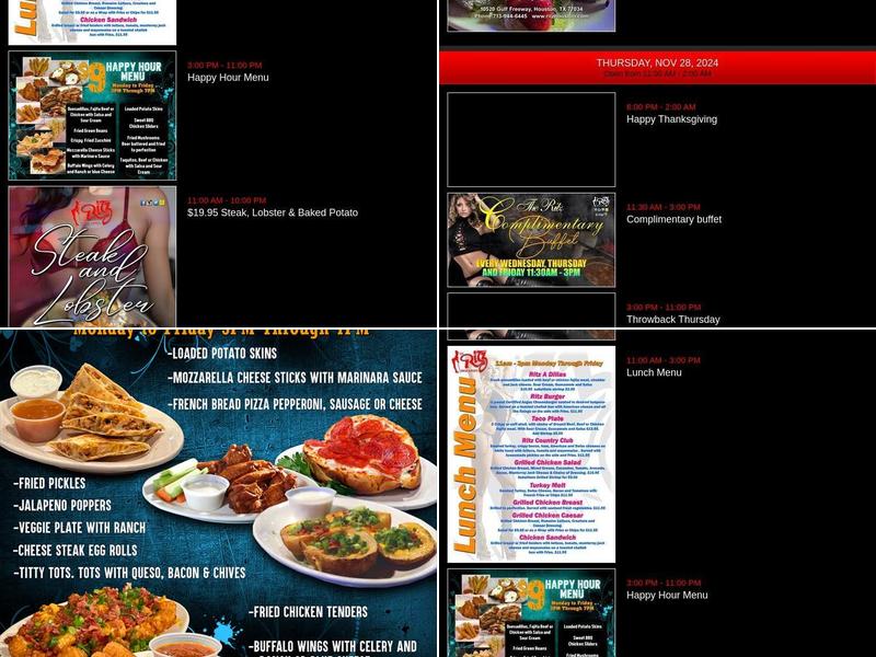 The Ritz Menu