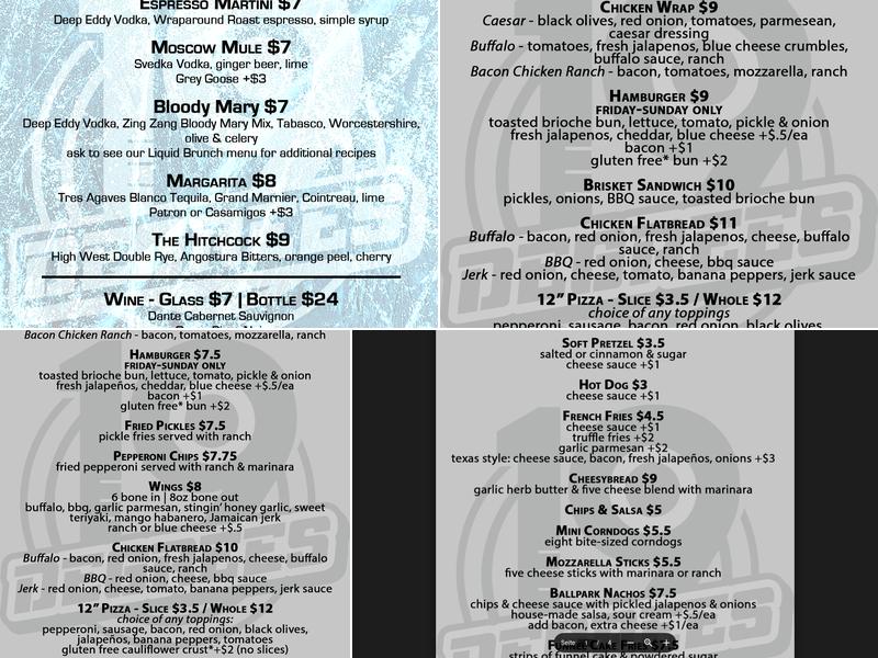 19 Degrees Sports Bar & Grill Menu
