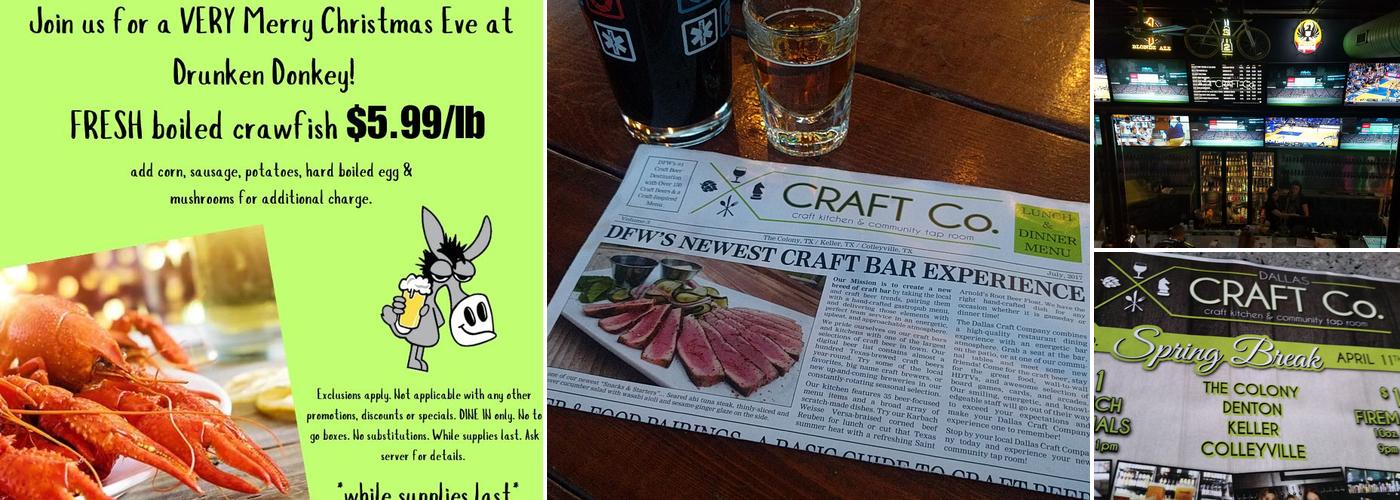 Drunken Donkey Craft Bar & Grill Menu