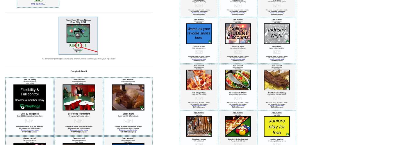 Shadow Lounge Menu