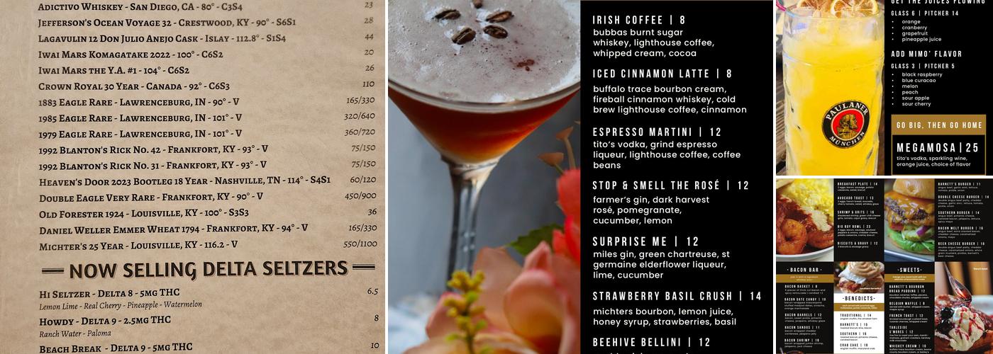 J.S. Barnett's Whiskey House Menu