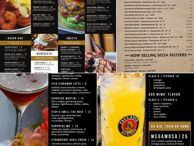 J.S. Barnett's Whiskey House Menu