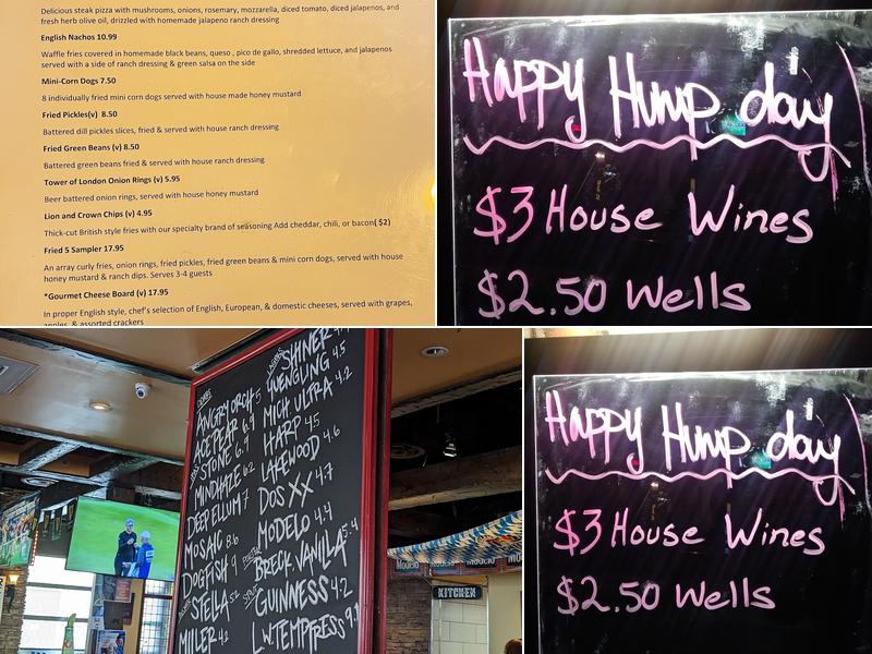 The Lion & Crown Menu