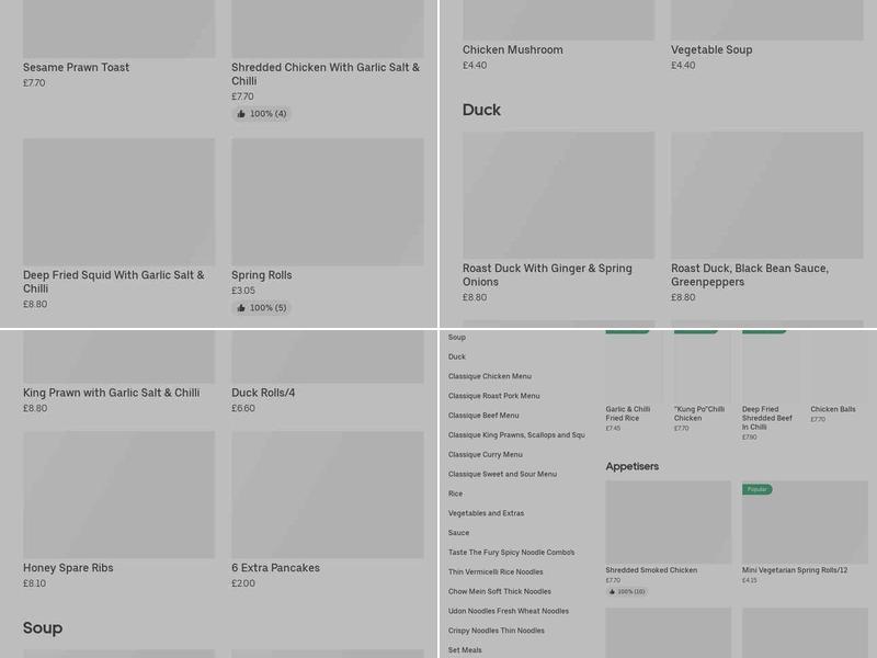 Quayside Chinese Take Away Menu