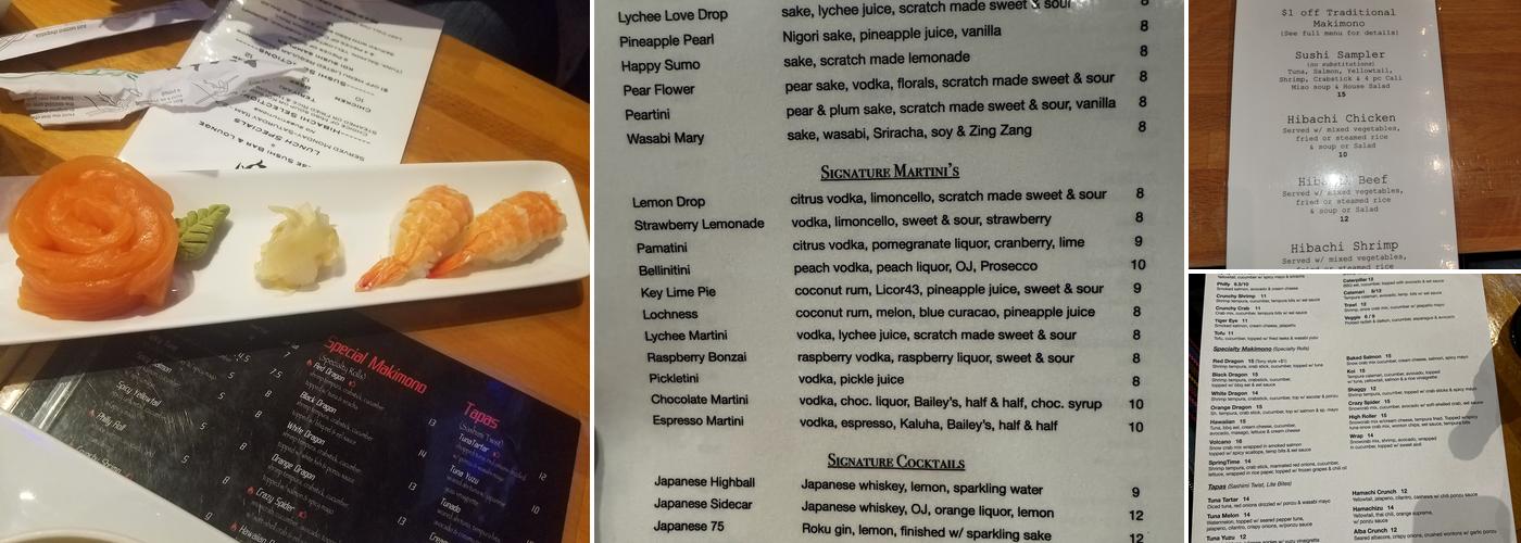 Koi Japanese Sushi Bar & Lounge Menu