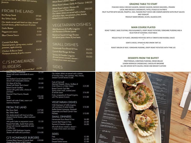 CJ's At The Sanctuary Menu