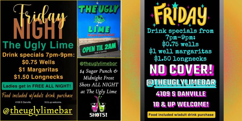 The Ugly Lime Menu