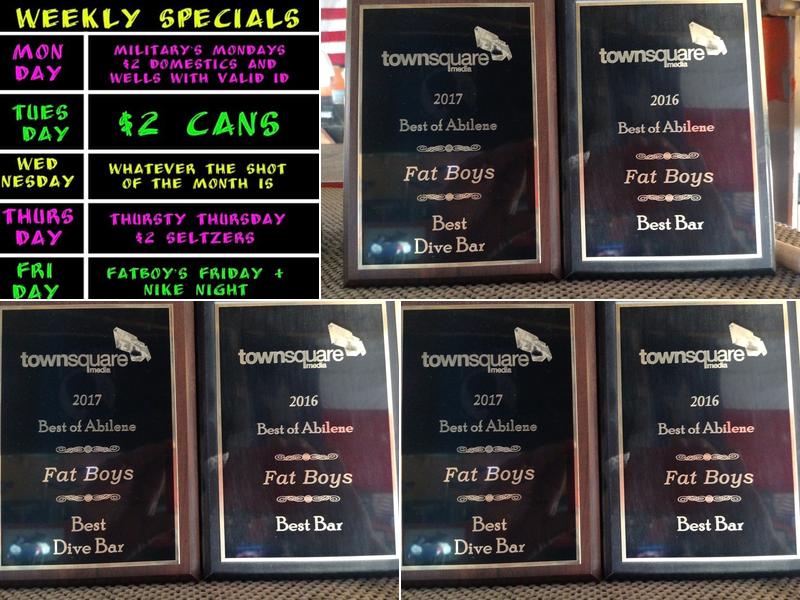 Fatboy's Menu