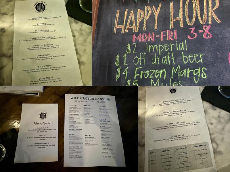 Wild Cactus Cantina & Grill Menu