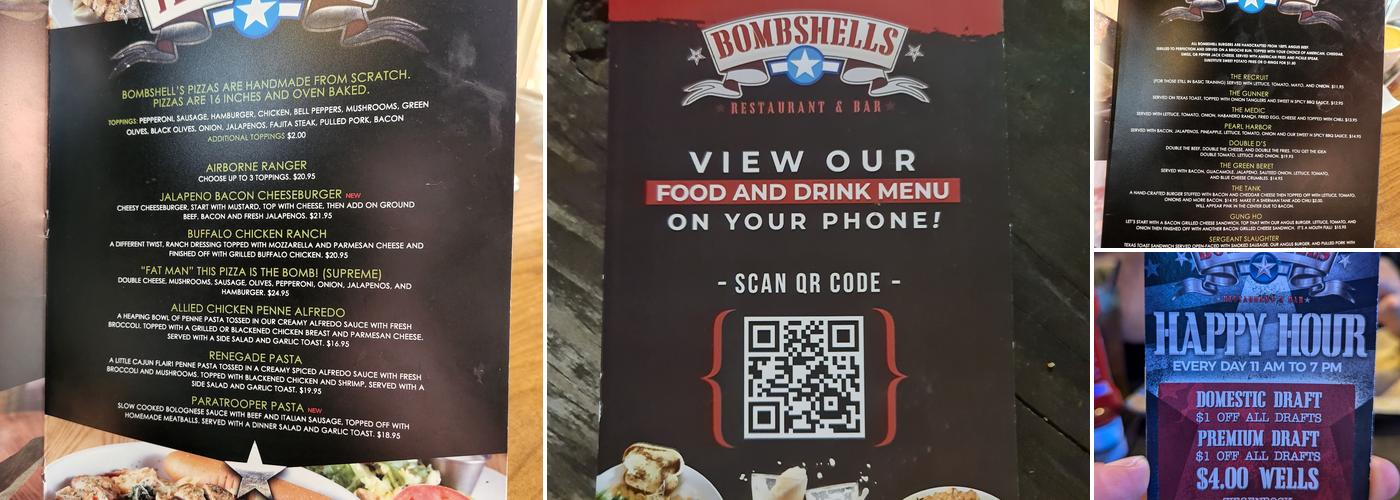 Bombshells Restaurant & Bar Menu