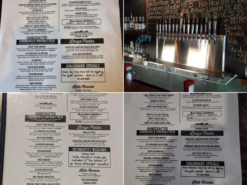 Lancaster Brewing Company Taproom & Grill Menu